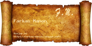 Farkas Manon névjegykártya